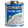 Cement, PVC, Rain-R-Shine, medium bodied, fast set blue 8oz (1/2pt), formulated for wet conditions and quick pressurization, dauber included