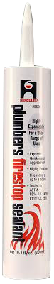 Caulk, Firestop, latex-based, low VOC, 10oz cartridge (for caulking gun), flexible, non-sagging, low odor