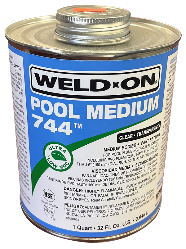 Cement PVC pool clear medium 1qt #744