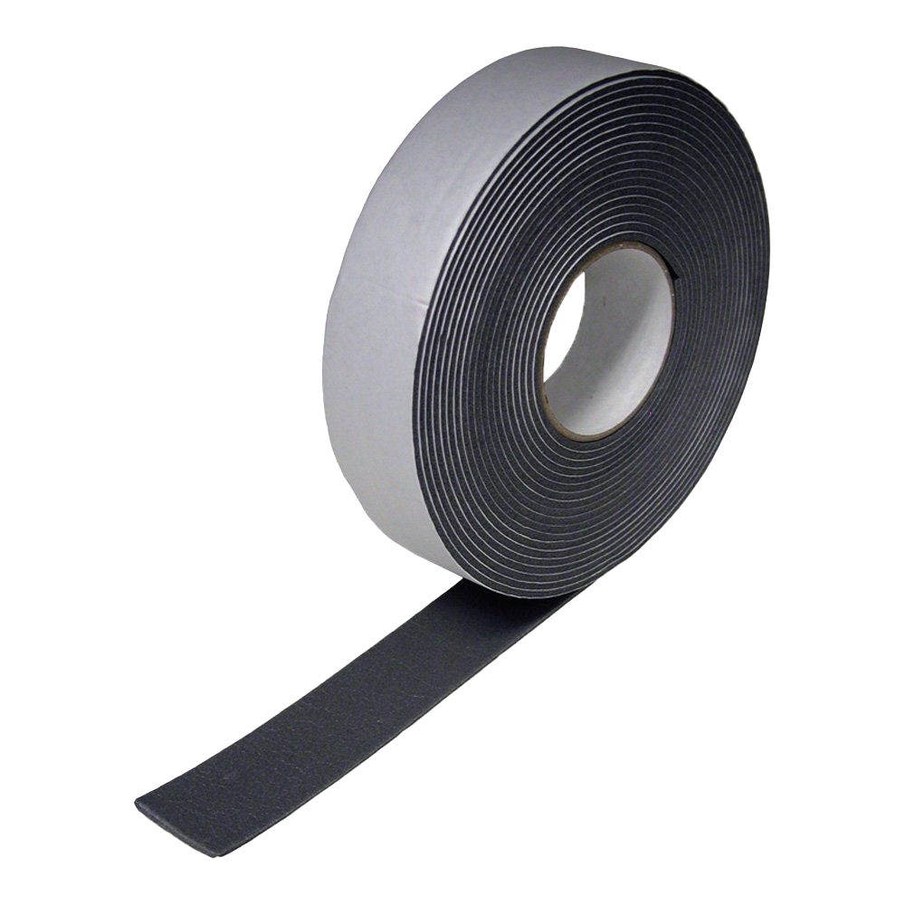 Foam insulation tape, adhesive on one side. 1/8 x 2 x 30