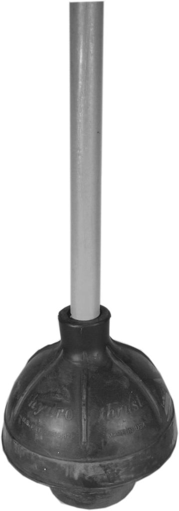 Plunger Hydro Thrust, heavy duty, designed for all types of toilets, high quality rubber, 19 handle
