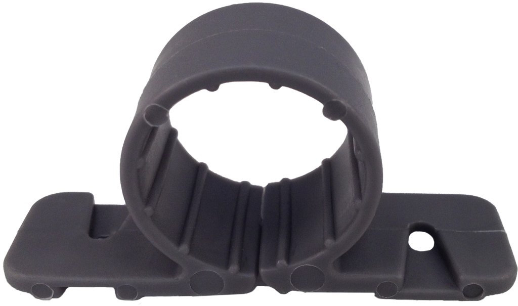 Pipe clamp plastic 2 hole, full circle 1/2