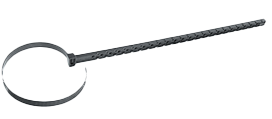 Zipstick pipe hanger 14 length for DWV 1 - 6 pipe gray