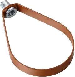 Copper loop (teardrop) hangers, 1 1/4