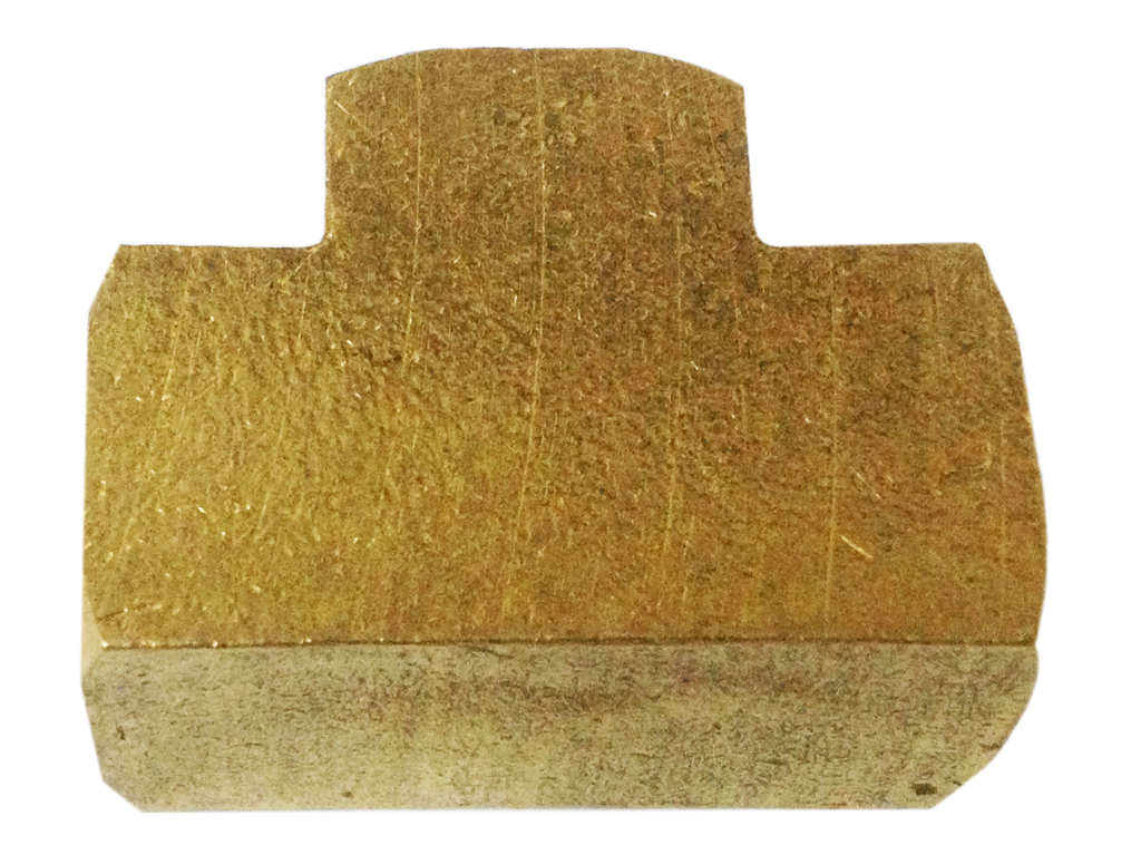 Brass block tee 3/8