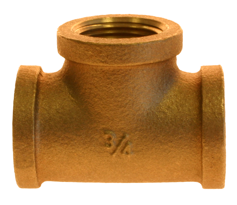 Brass tee 1/4
