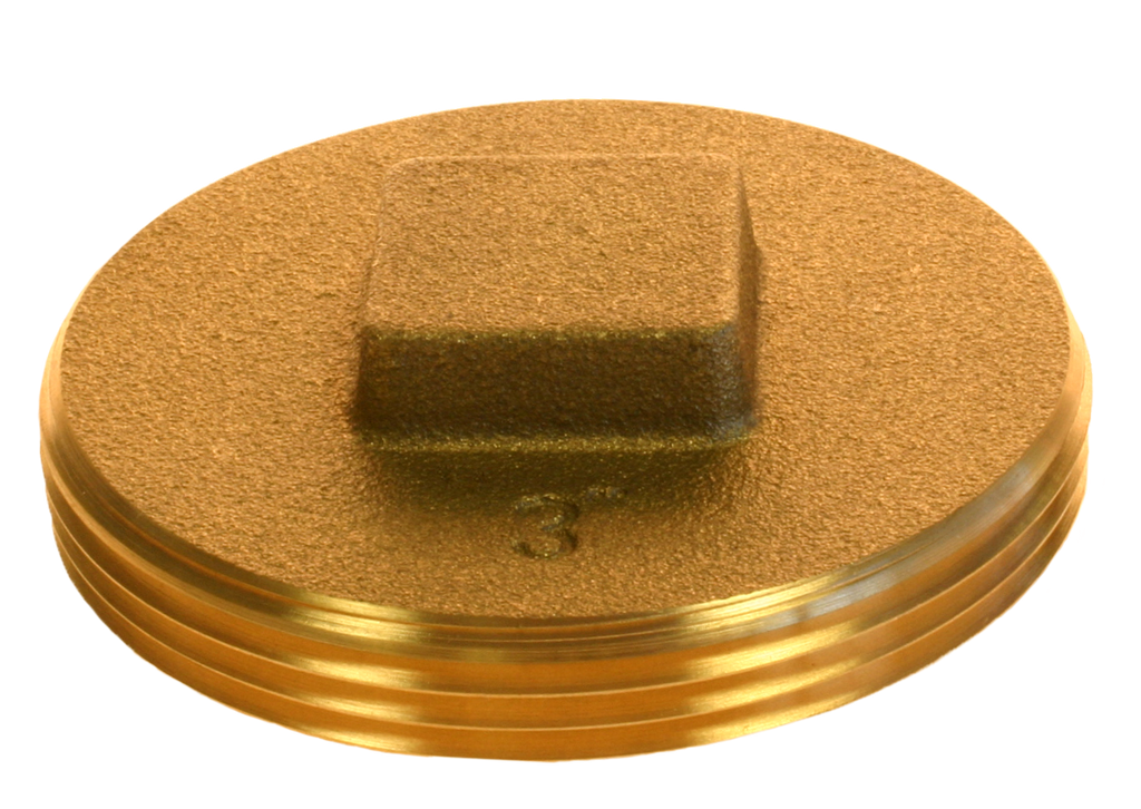 Brass cleanout plug raised head 2