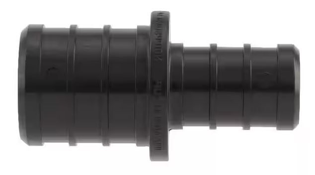 Qestpex plastic reducing coupling, 1 x 3/4 barb