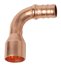 Qestpex 90 ell, 1/2 barb x 1/2 male sweat