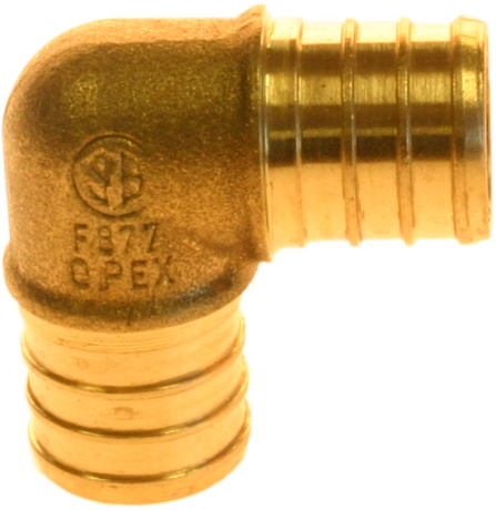 Qestpex brass 90 ell, 1/2 barb