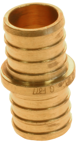 Qestpex brass coupling, 1 x 3/4 barb
