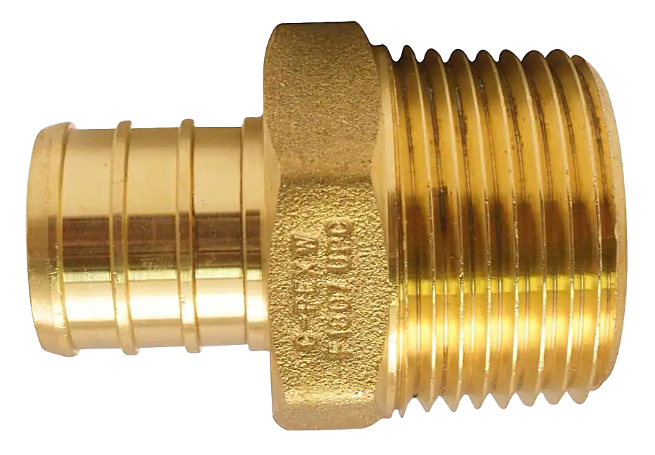 Qestpex brass MIP adapter, 3/4 pex B x 1 MIP