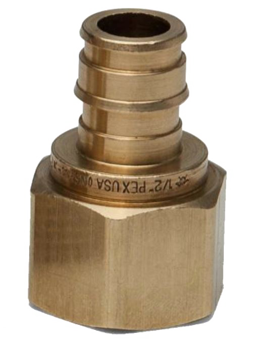 Qestpex brass FIP adapter, 1 barb x 3/4 fip