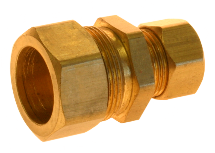 Compression reducing union 5/16 x 1/4