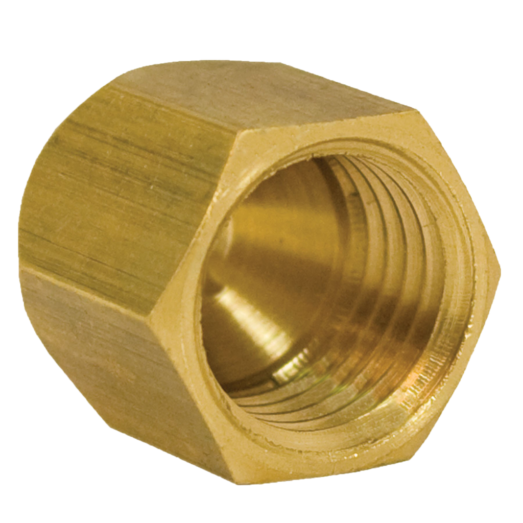 Brass flare cap 1/4
