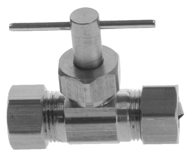 Needle valve straight 1/4comp