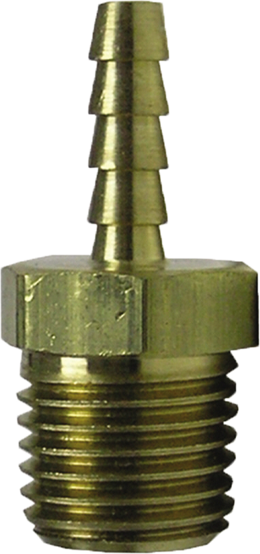 Brass fitting, 3/8barb x 1/2mip