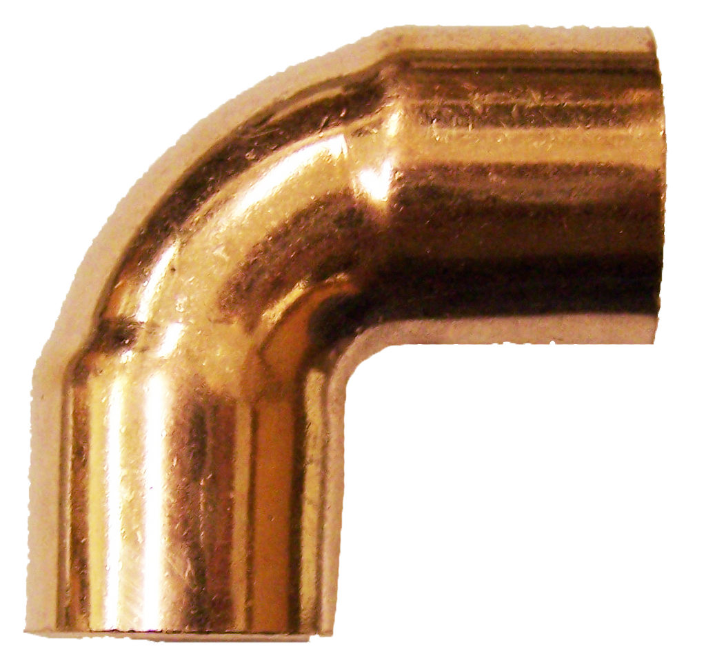 Copper 90 ell, c x c, 1/2