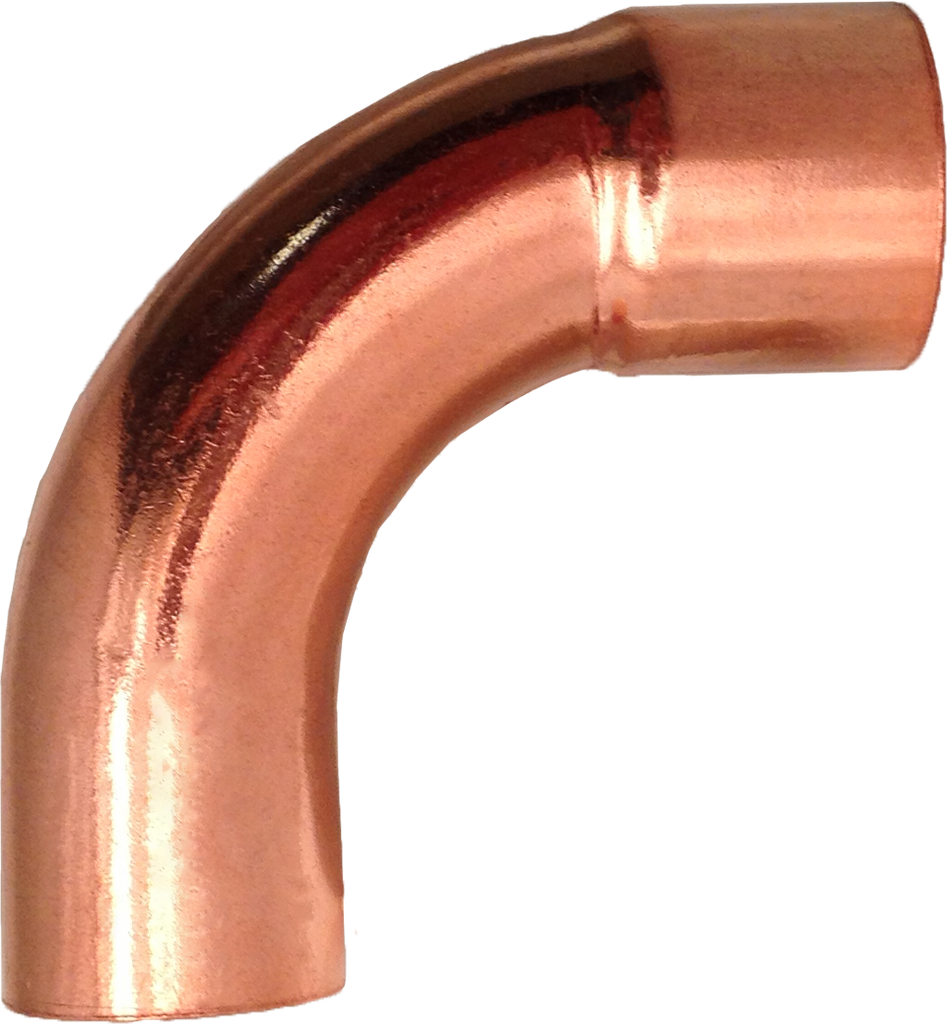Copper 90 street ell long radius, c x ftg, 1/8 (1/4od)