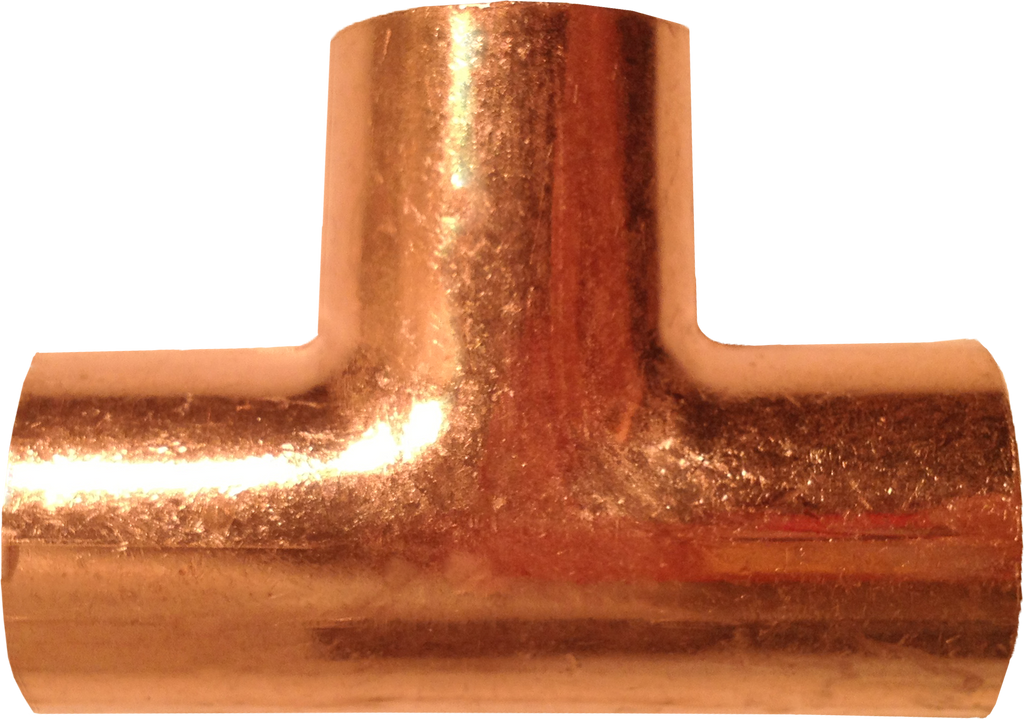 Copper tee, c x c x c, 1/2