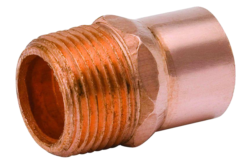 Copper MIP adapter, c x mip, 3/8