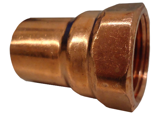 Copper FIP adapter reducing, c x fip, 1/4 (3/8od) x 3/8