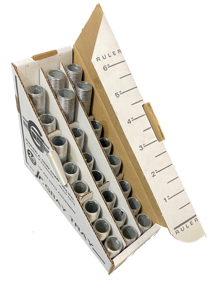 Galv nipple assortment 3/4 close through 6