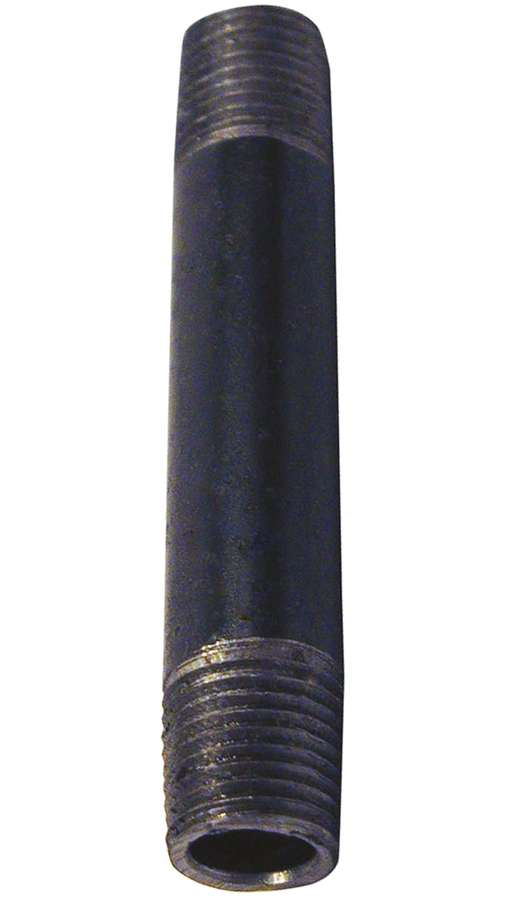 Black nipple 1/2 x 6