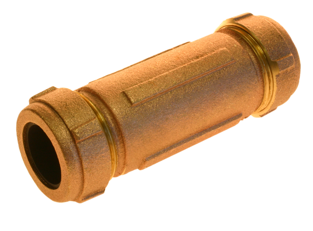 Brass compression coupling 3/8ip (1/2c) x 5