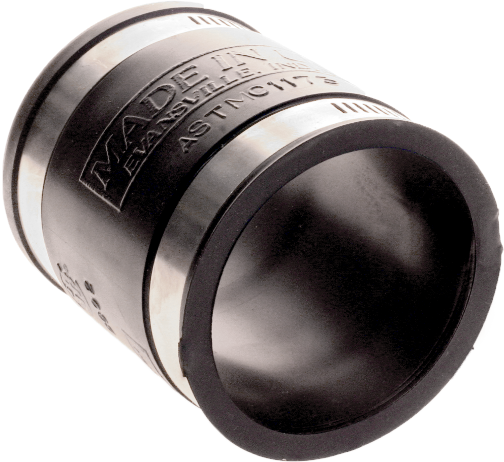 Rubber coupling pvc/ci x pvc/ci 1 1/4
