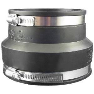 Rubber coupling pvc/ci x pvc/ci 2 x 1 1/2