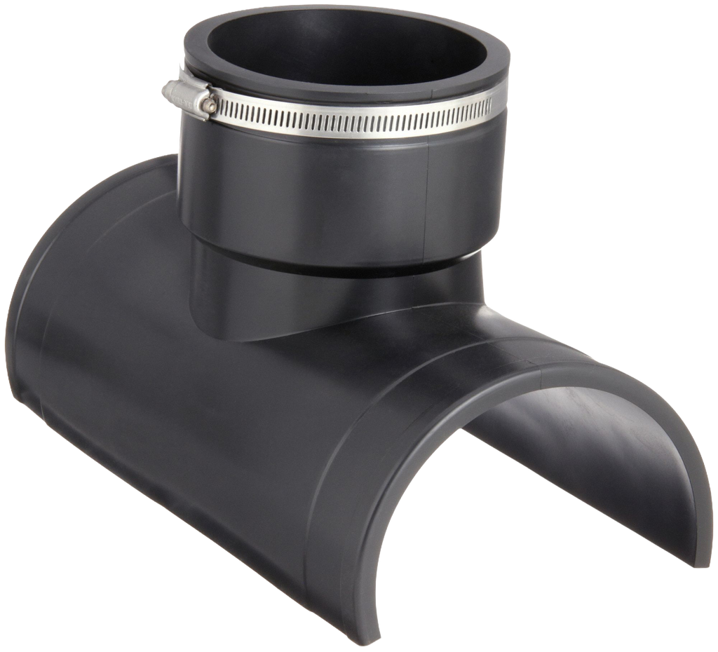 Rubber flexible tap saddle tee, 4