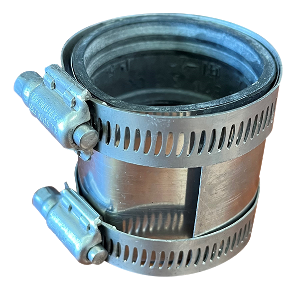 Shielded coupling pvc/ci x copper 2 x 1 1/2 or 1 1/4