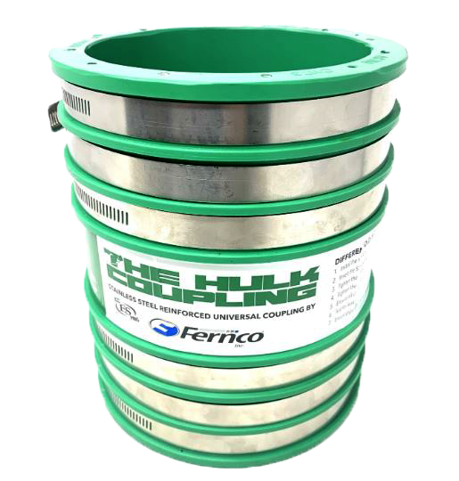 Fernco HULK coupling, 4 (5.60"-4.20")