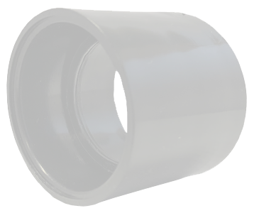 PVCDWV coupling, hub x hub, 1 1/2