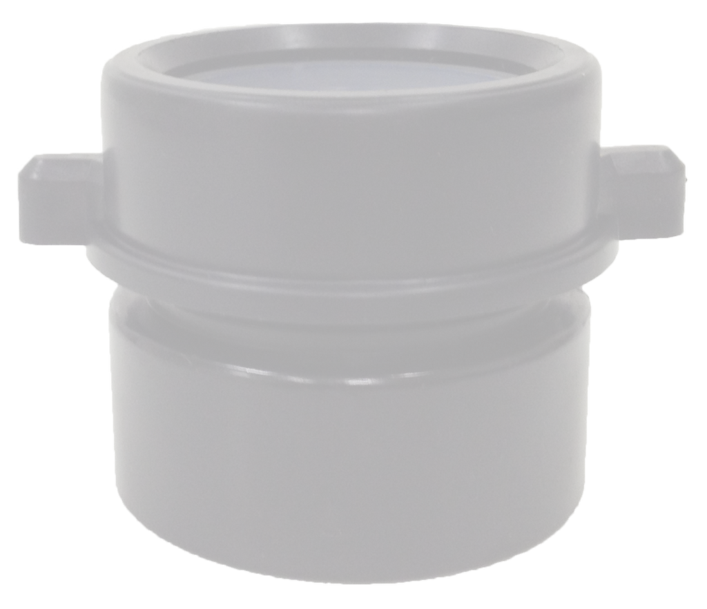 PVCDWV trap adapter, hub x slip, 1 1/2