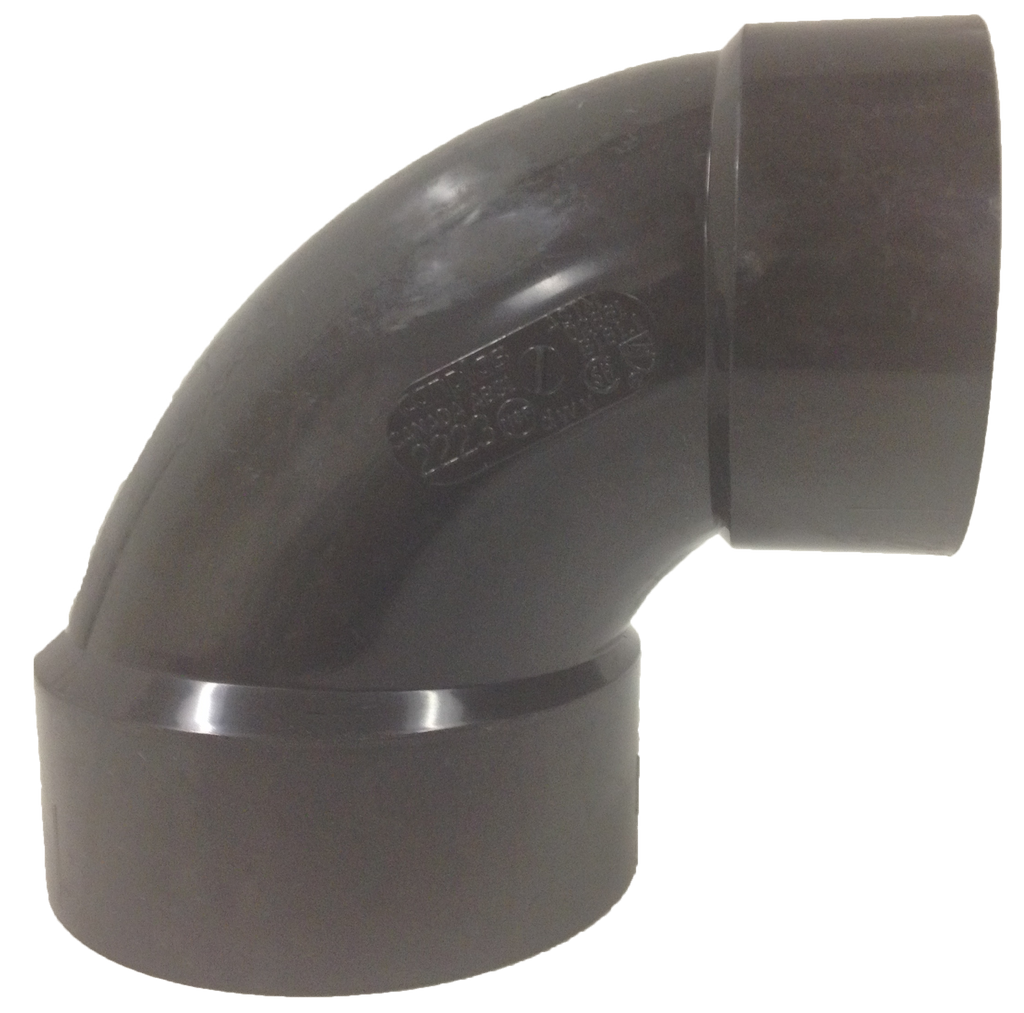 ABS closet bend, 4 x 3 w/test cap