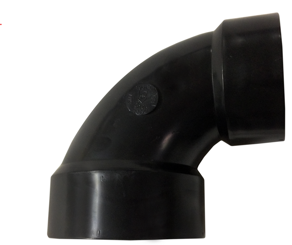 ABS closet bend, 4 ftg x 3 hub