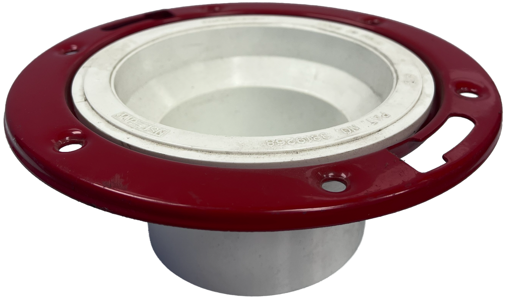 PVCDWV closet flange w/adj metal ring, hub, 4 x 3