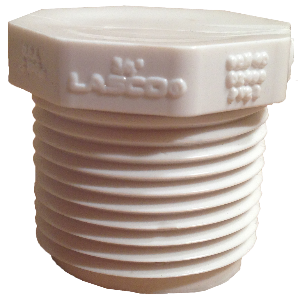 PVC sch 40 plug, threaded, 1 1/2