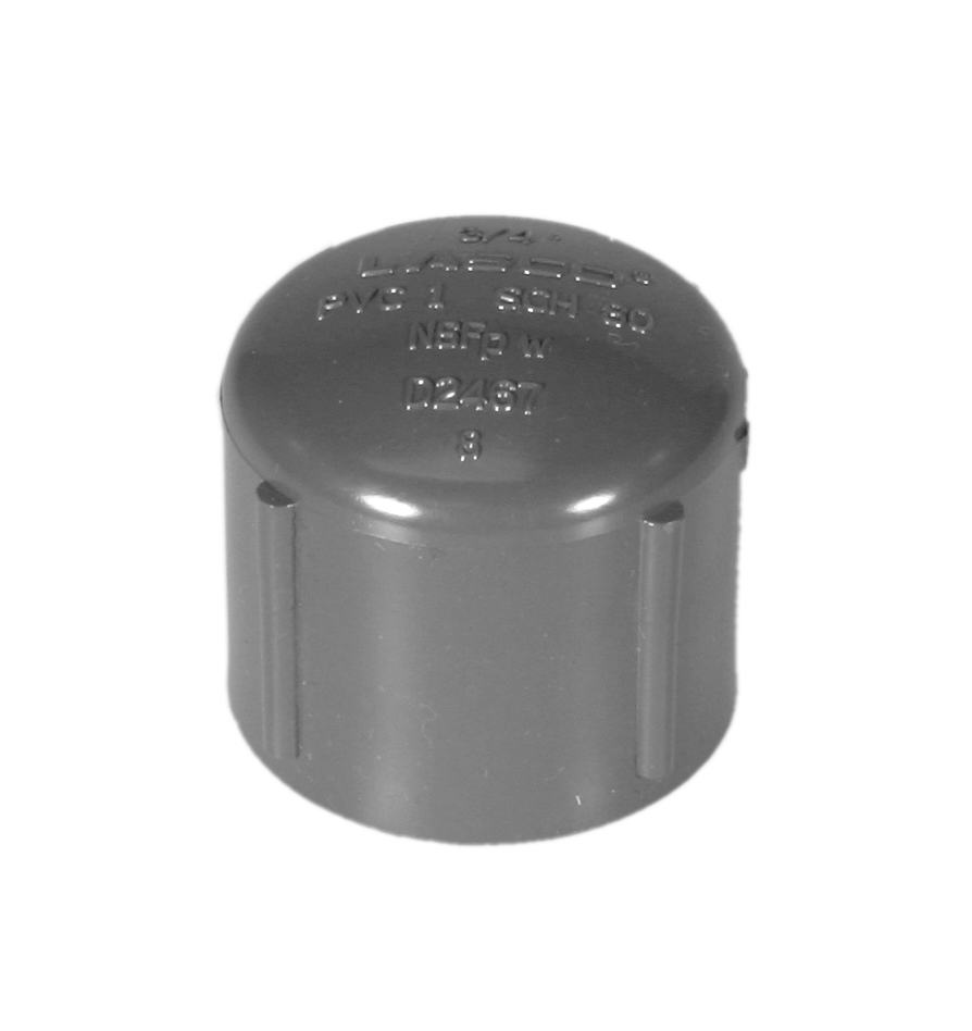 PVC sch 80 cap, slip, 3/4