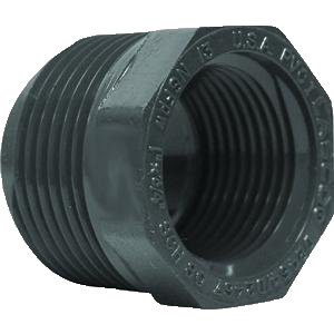 PVC sch 80 bushing, mip x fip, 3/4 x 1/2