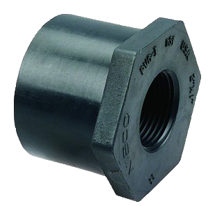 PVC sch 80 bushing, spigot x fip, 1/2 x 3/8