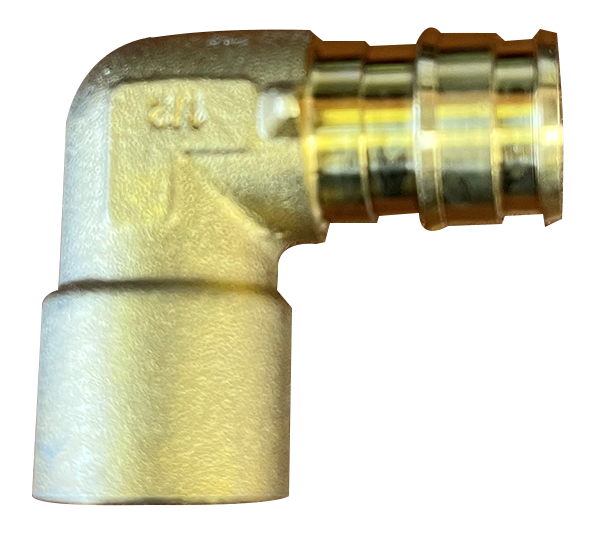 Expansion pex, brass 90 pex x sweat, 1/2