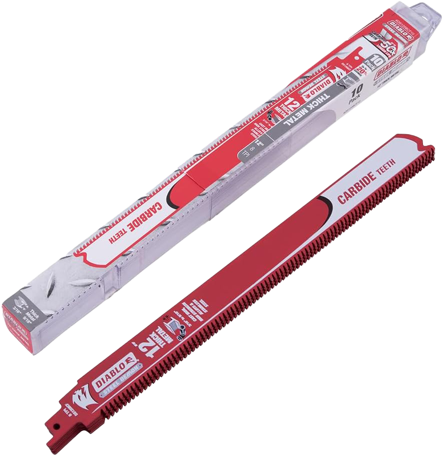 Diablo carbide recipricating blade for thick metal 12 - 10pk