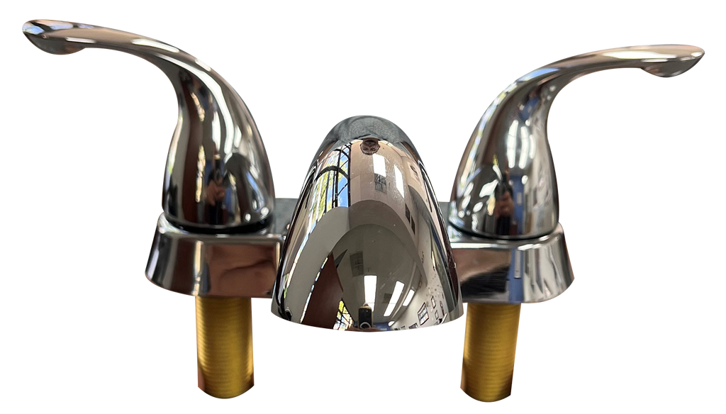 Lavatory faucet two lever handles centerset w/metal pop-up Delta