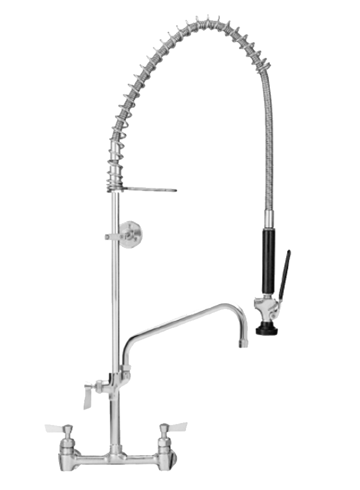 Fisher wall mount faucet pre-rinse unit 8 adj w/wall bracket w/12 spout (34390)