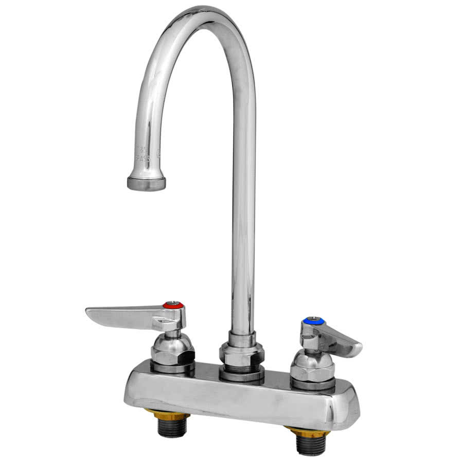 Fisher deck faucet 4cc w/6 gooseneck spout (21726 & 21768)