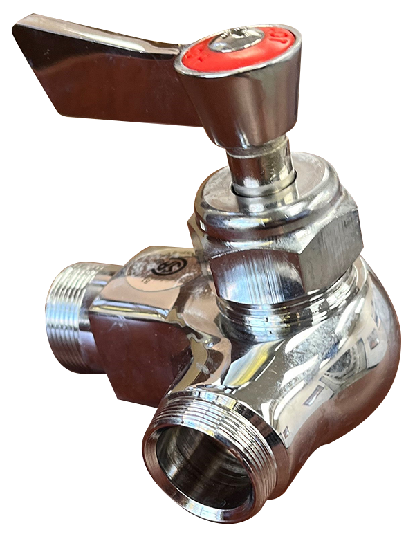 Fisher wall mount faucet body, single hole, single service, swivel outlet