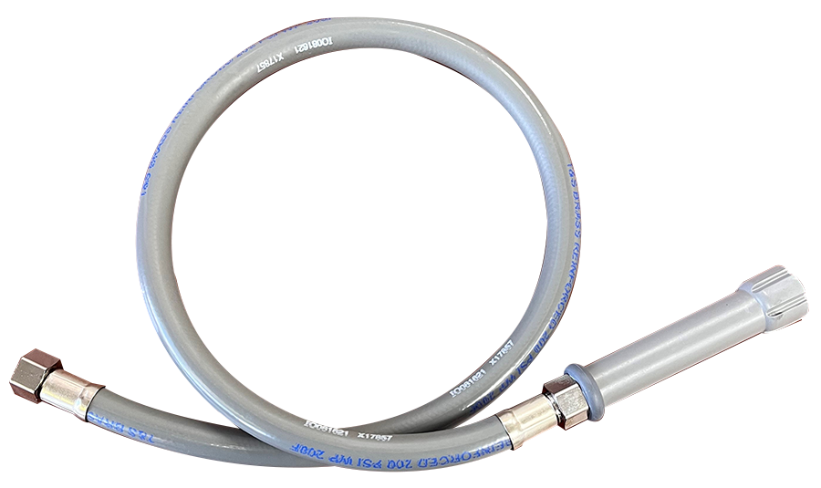 T & S reinforced PVC hose w/gray assembly handle, 44